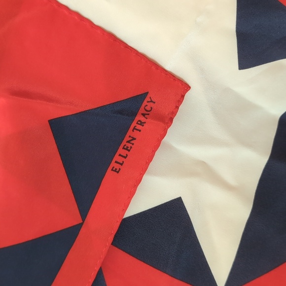 Ellen Tracy Geometric Square Satin Scarf - Picture 3 of 4